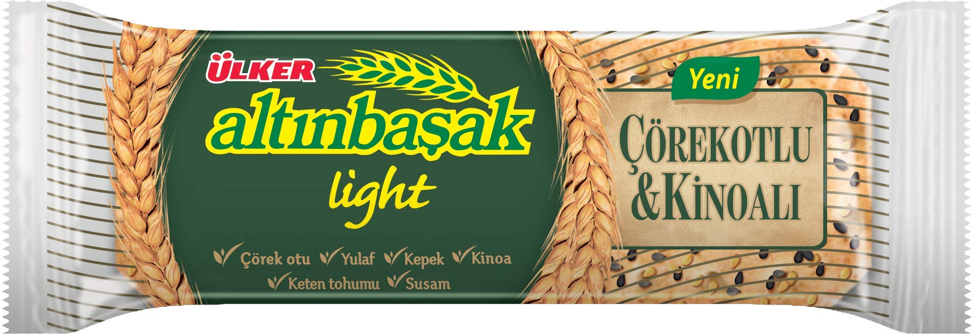 ÜLKER Altınbaşak Çörekotlu ve Kinoalı Bisküvi, 40 Gr (6 paketi)