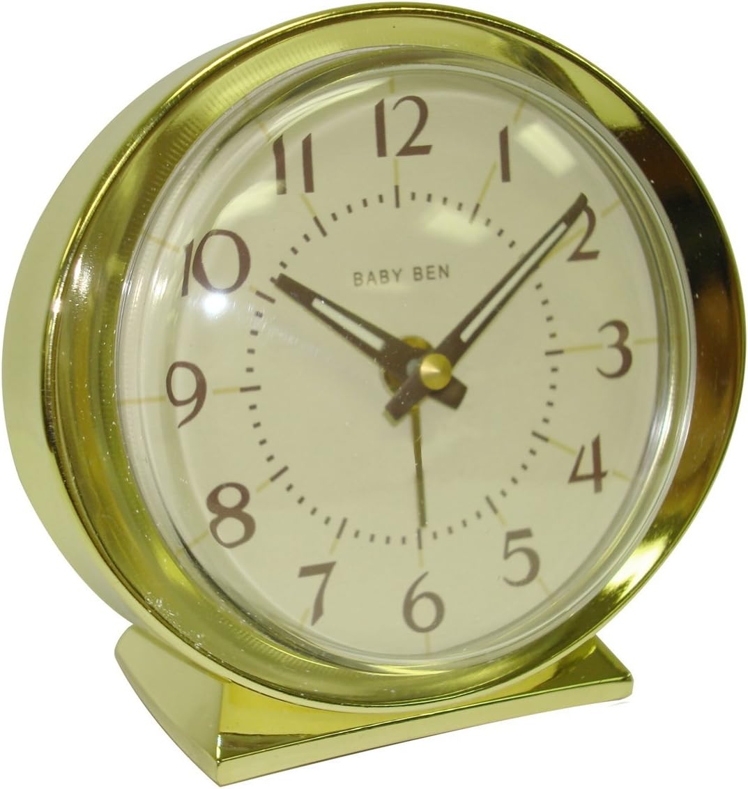 WESTCLOX 11605QA Gold Baby Ben Battery Powered Alarm
