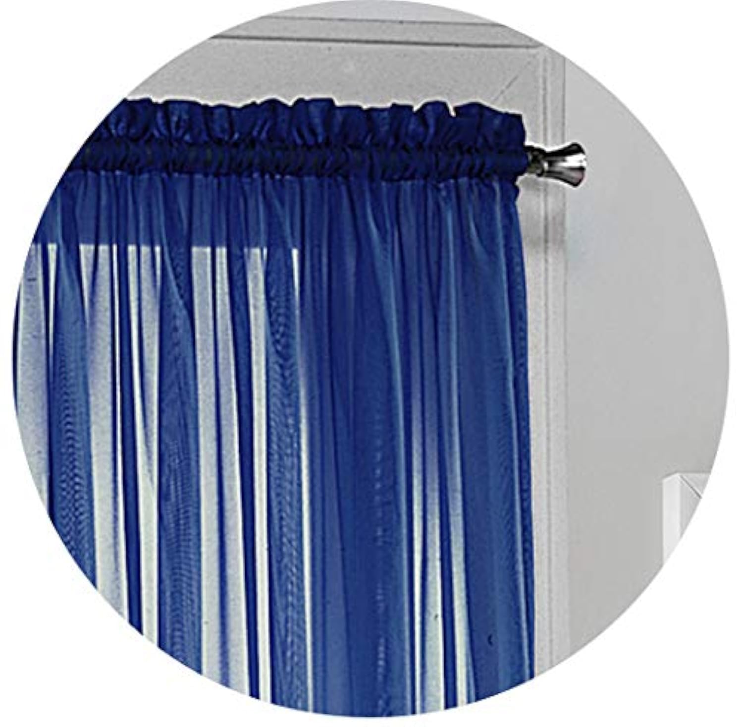 Megachest Navy Woven Voile Slot Top Curtain 2 Panels (, 78" Widex81 Drop(W200cmxh206cm))