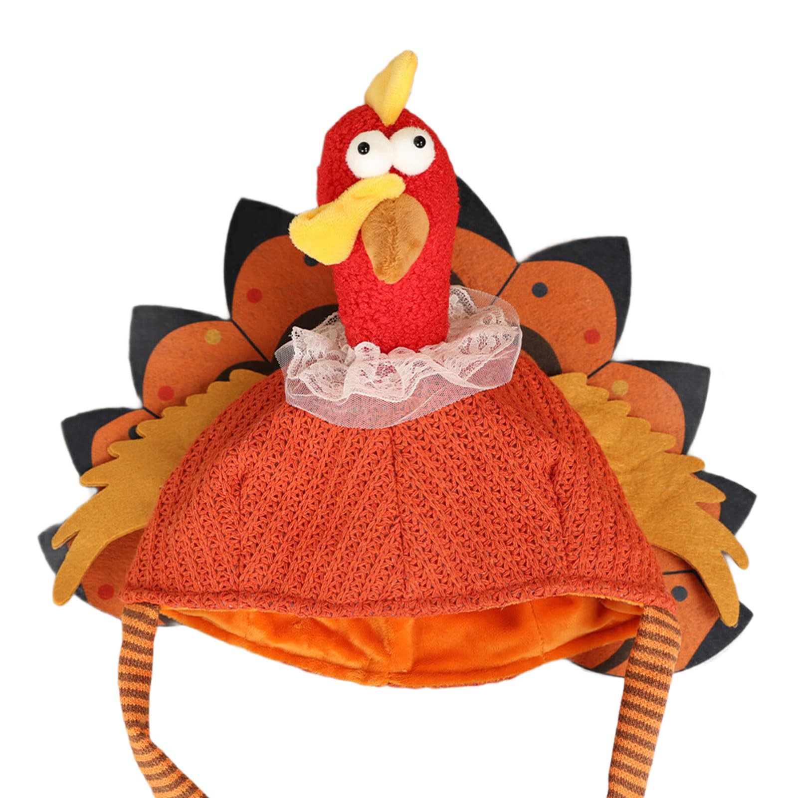 Xjdzineq Harvest Celebration Turkey Hat Vibrantly Colorful Headwear Quick Setups Holiday Cap for Family Gatherings Event Accessory Creative Thanksgiving Decoration