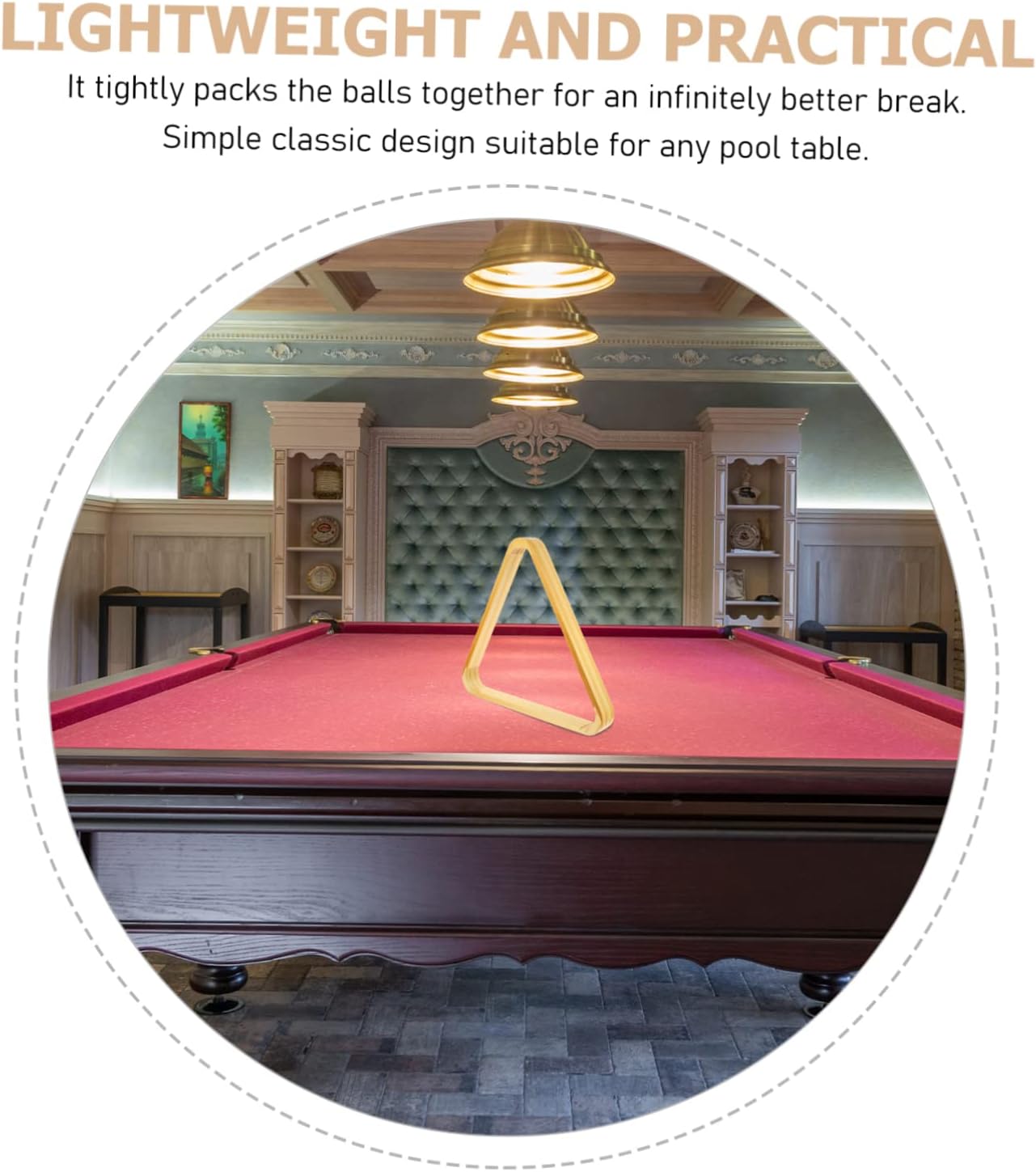 Kisangel Billiards Balls Rack Triangle Frame Storage Rack for Pool Balls Material Sturdy