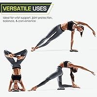 Vista 5 de ProsourceFit Yoga Knee Support Pads Set of 2, Non-Slip Knee Pad for Yoga, Pilates, Meditation, and Stretching; Exercise Yoga Accessories for Knee