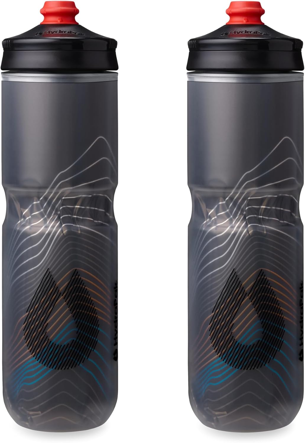 HydraPak Polar Surge Insulated Bike Water Bottle 2-Pack (20oz or 24oz) - High Flow