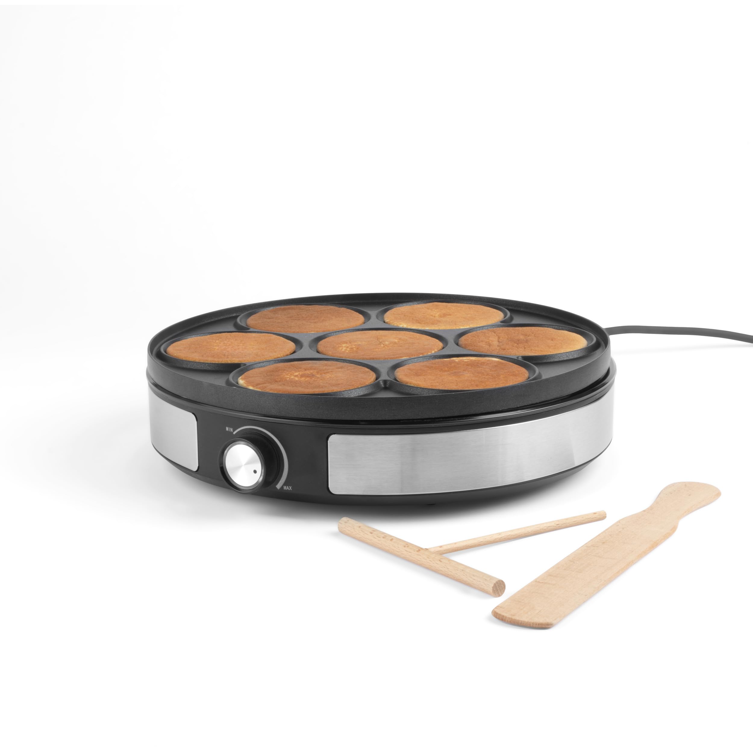 Petra Crepiera 2 in 1 Macchina per Pancake 1500W Piastra Reversibile 33 cm Antiaderente PT6225VDE