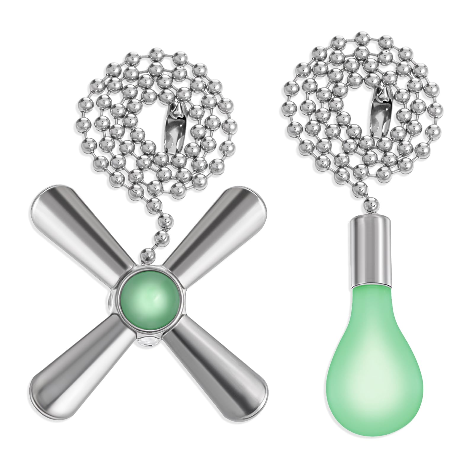 2 Pcs Glow in The Dark Ceiling Fan Chain Extenders Fluoresce -1