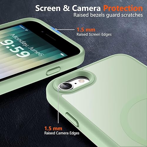 Vista 782 de MOCCA - Funda magnética resistente para iPhone 11 de 6.1 pulgadas, compatible con MagSafe, protector de pantalla de vidrio + protector de lente
