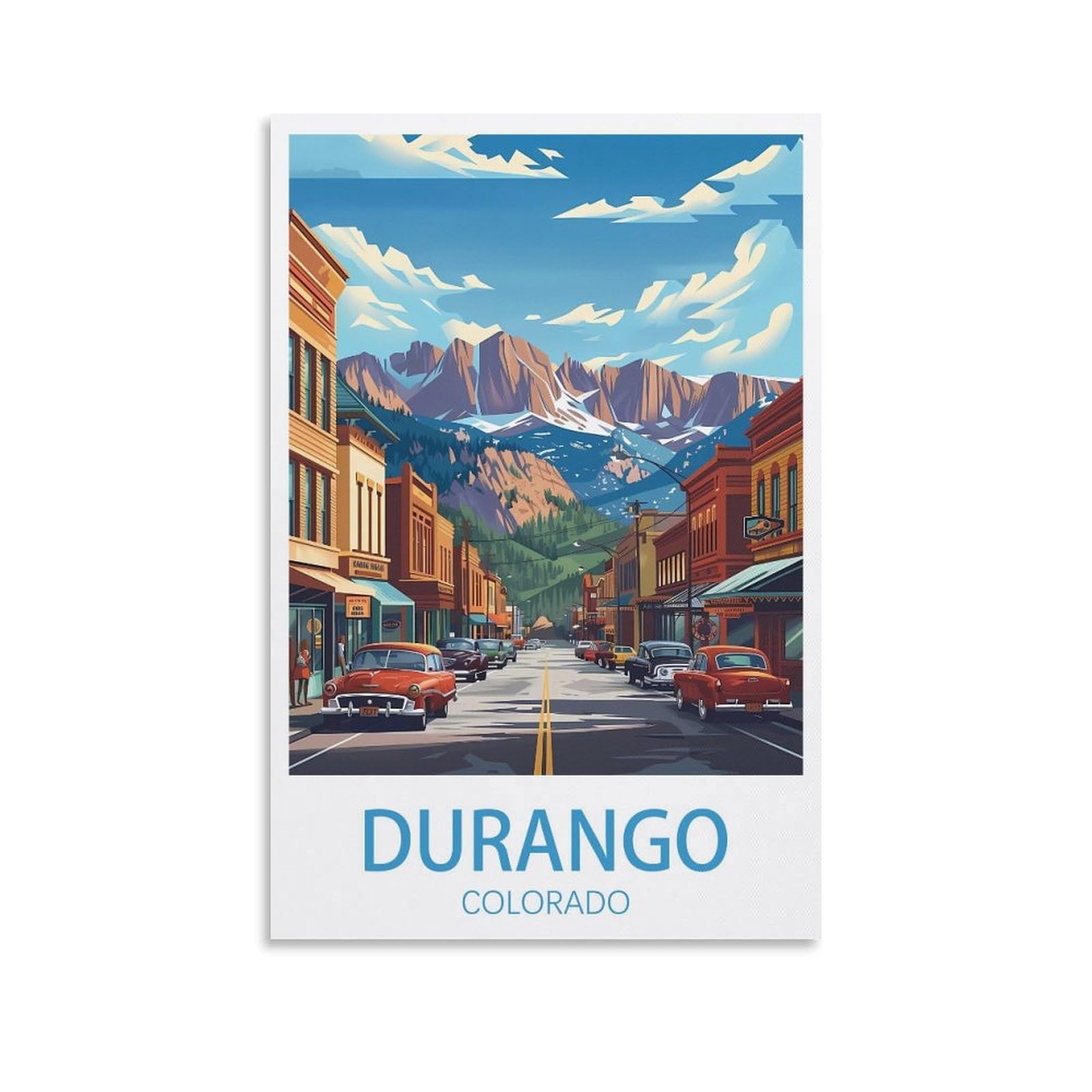 EZMLFA 5D Diamond Painting Kits for Adults,Durango Colorado,Diamond Painting,Landscape Gem Art Kits Adult and Crafts Home Decor 30x40cm