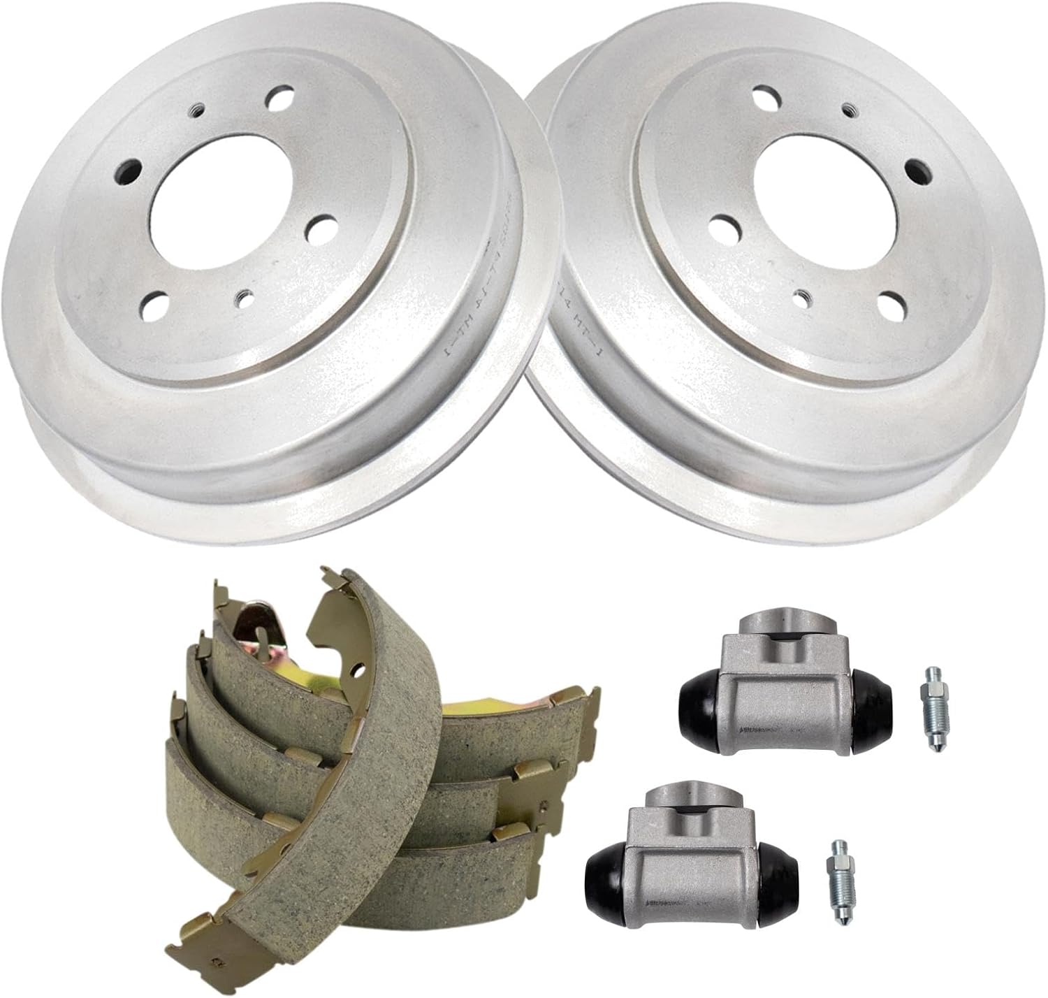TRQ Rear Brake Shoe & Drum Kit Compatible with 2003-2005 Hyundai Accent