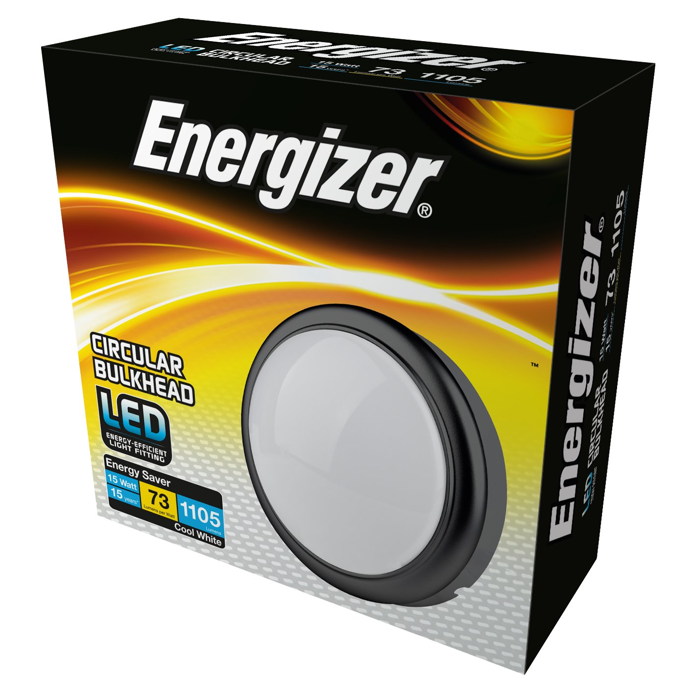 Energizer Black 15W Led Bulkhead Circular S10445