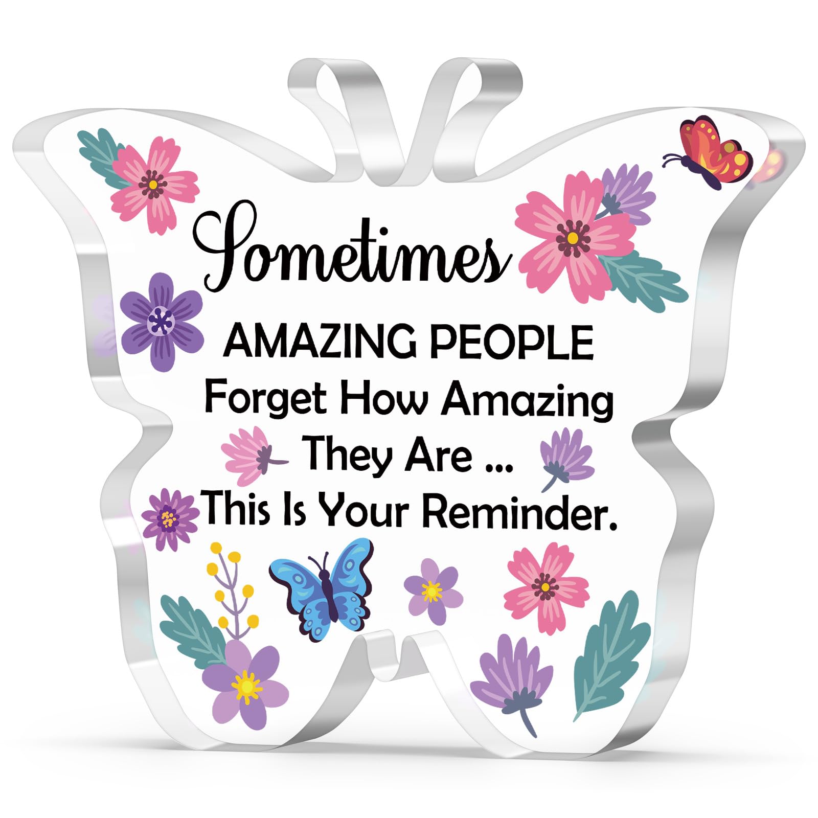 Thank You Gifts for Women Men Butterfly Plaque Keepsake Appreciation Gifts Thank You Gift for Boss Coworker Teacher Nurse Volunteer Mentor Home Office Desk Decor Leaving Gift for Colleagues