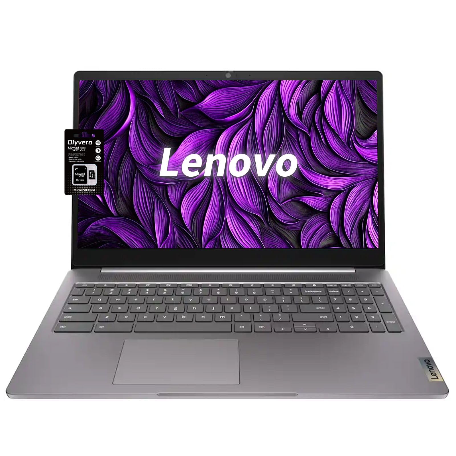 Lenovo 15.6" FHD Chromebook-Intel Quad-Core N4120(> N4020) 4GB RAM,192GB Storage,(64GB eMMC+128GB SDCard),with Privacy Camera,Wi-Fi6,HDMI1.4,Chrome OS