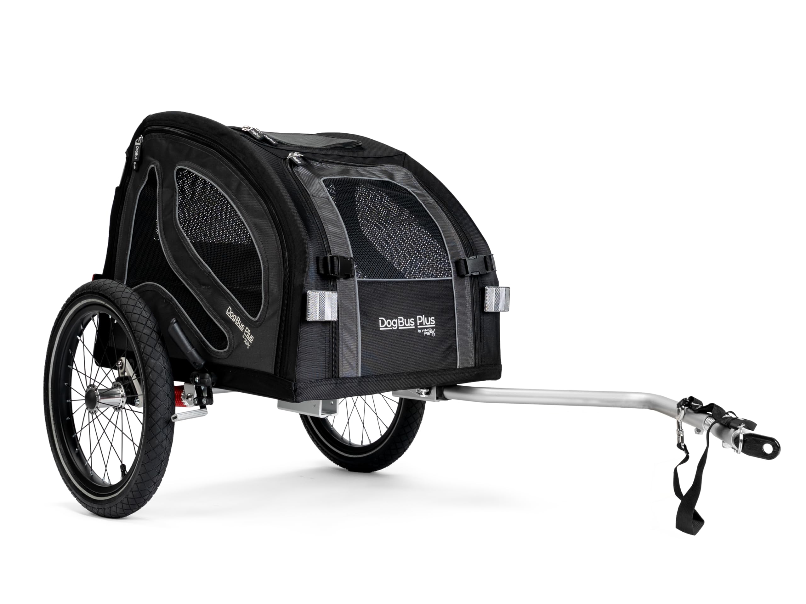 TrendPet DogBus Plus S - Gefederter Aluminium Fahrradanhänger, Hundeanhänger für kleine bis mittlere Hunde