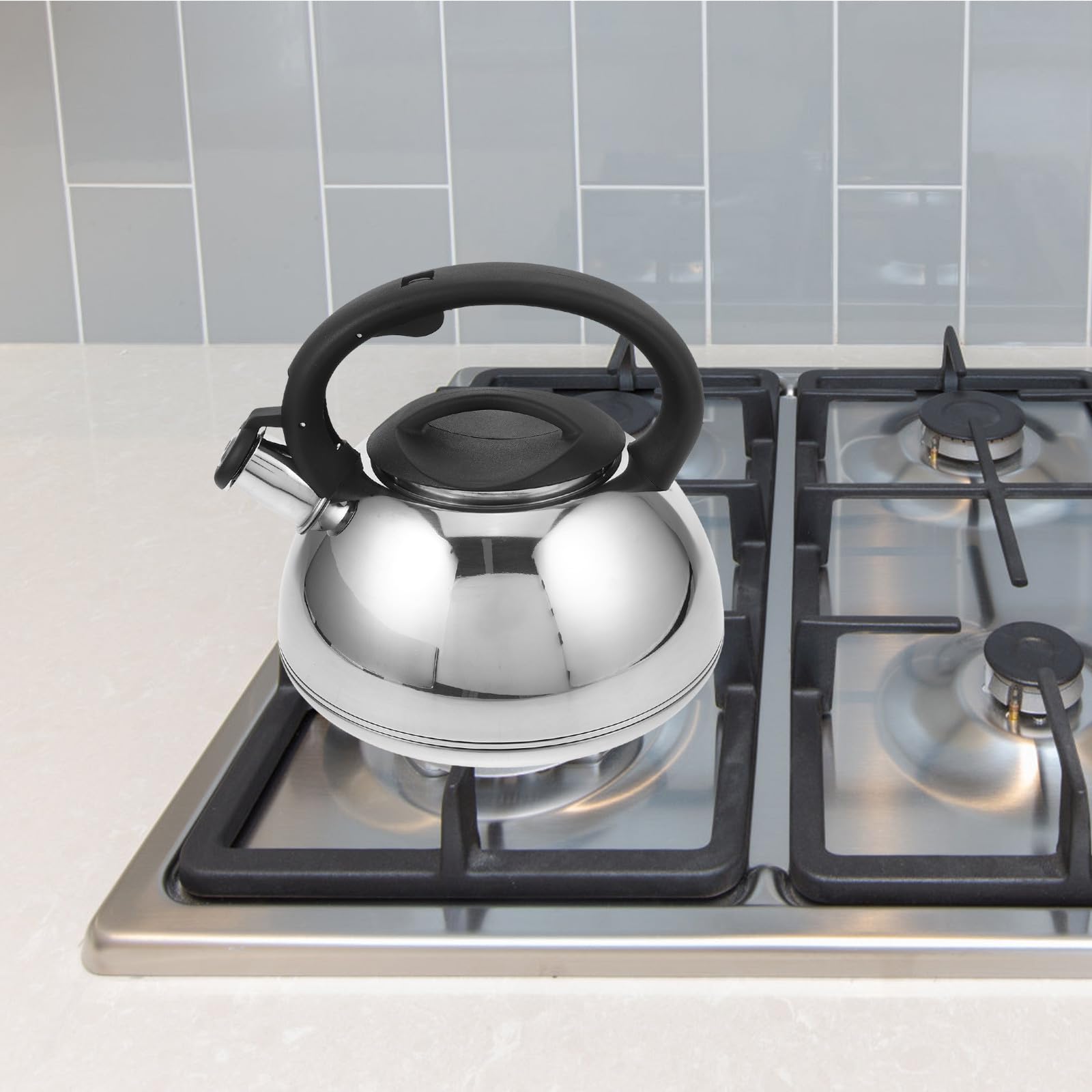 Bollitore in Acciaio Inox 3l Fischio per Piano Cottura