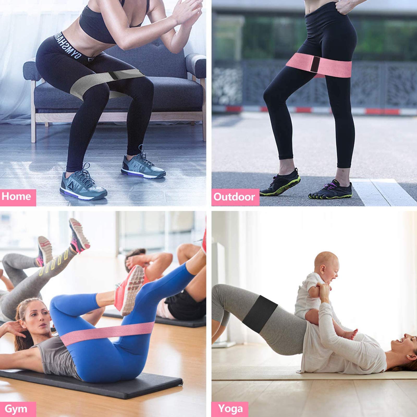 Set Fasce Elastiche Per Glutei Set 6 Fasce Di Resistenza Per Allenamento - Elastici Fitness Fasce Elastiche Italia