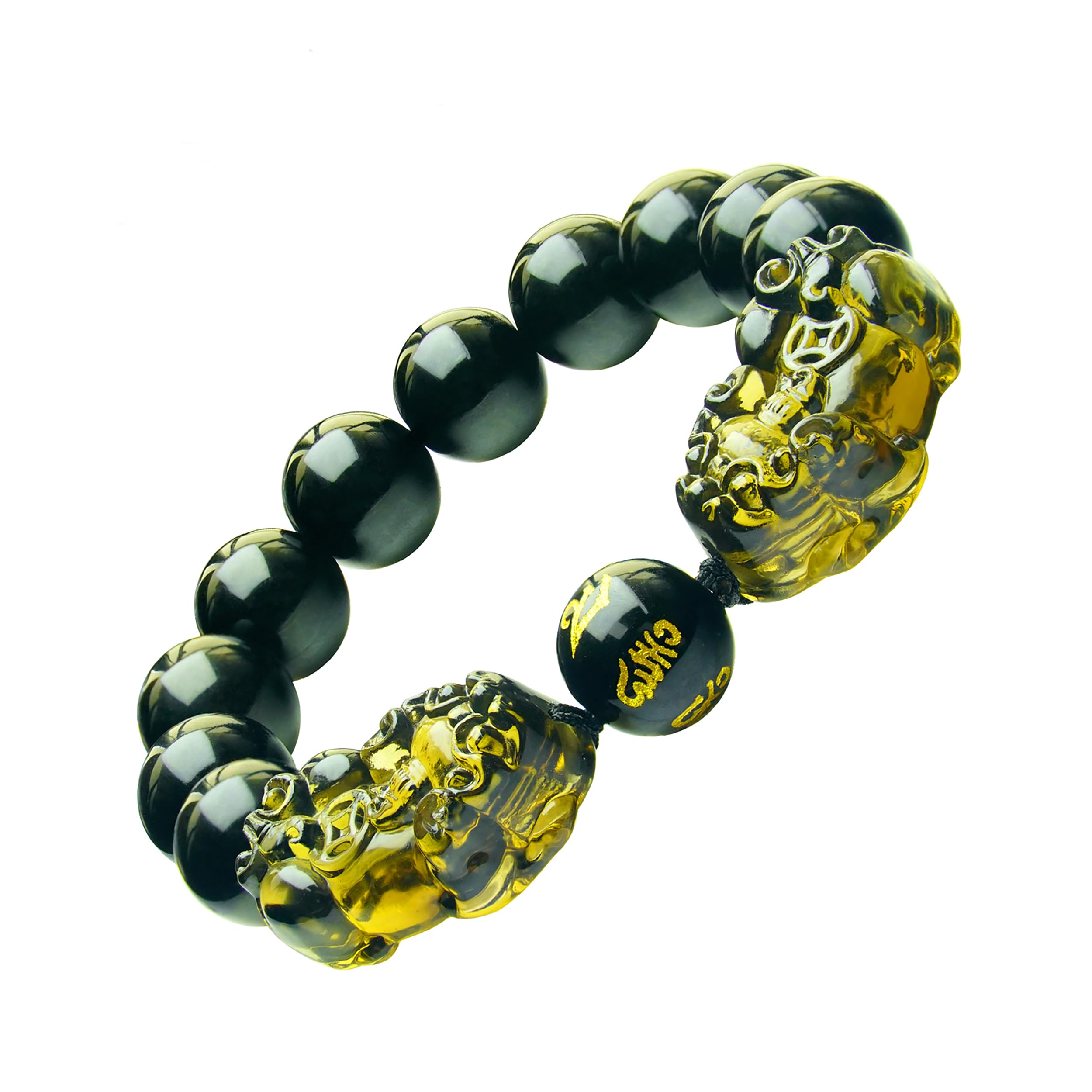 CNYTPE Feng Shui Pixiu Black Obsidian for Men Women – Good Luck, Wealth, Abundance & Energy Protection, Fengshui Jewelry for Money, Gift for Luck and