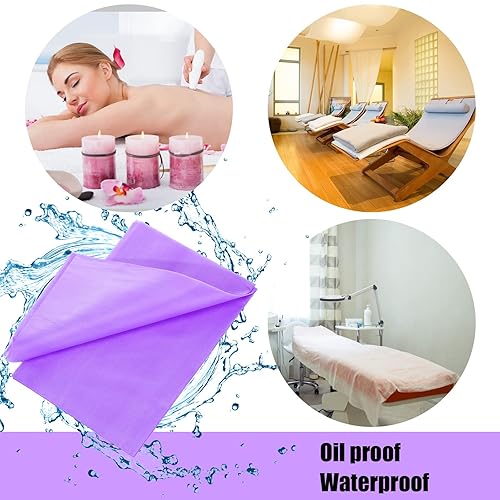 Miniatura 10 de 30 piezas de sábanas de mesa de masaje de 31 x 79 pulgadas, fundas grandes desechables para mesa de cama, fundas de cama de spa, mantel de masaje no