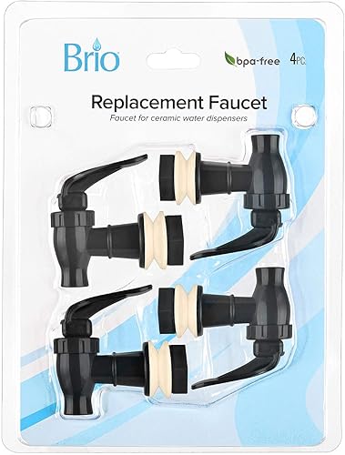 Vista 22 de Brio Válvula de repuesto para dispensador de agua, paquete de 4 grifos enfriadores para dispensadores de bebidas, vajillas, refrigeradores y más