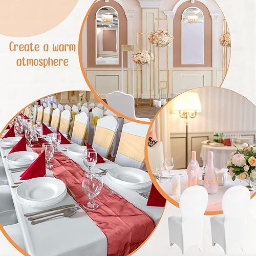 Miniatura 6 de Moukeren 30 fundas para sillas de boda, de elastano, plegables, elásticas, universales, de poliéster, para bodas, banquetes, celebraciones,