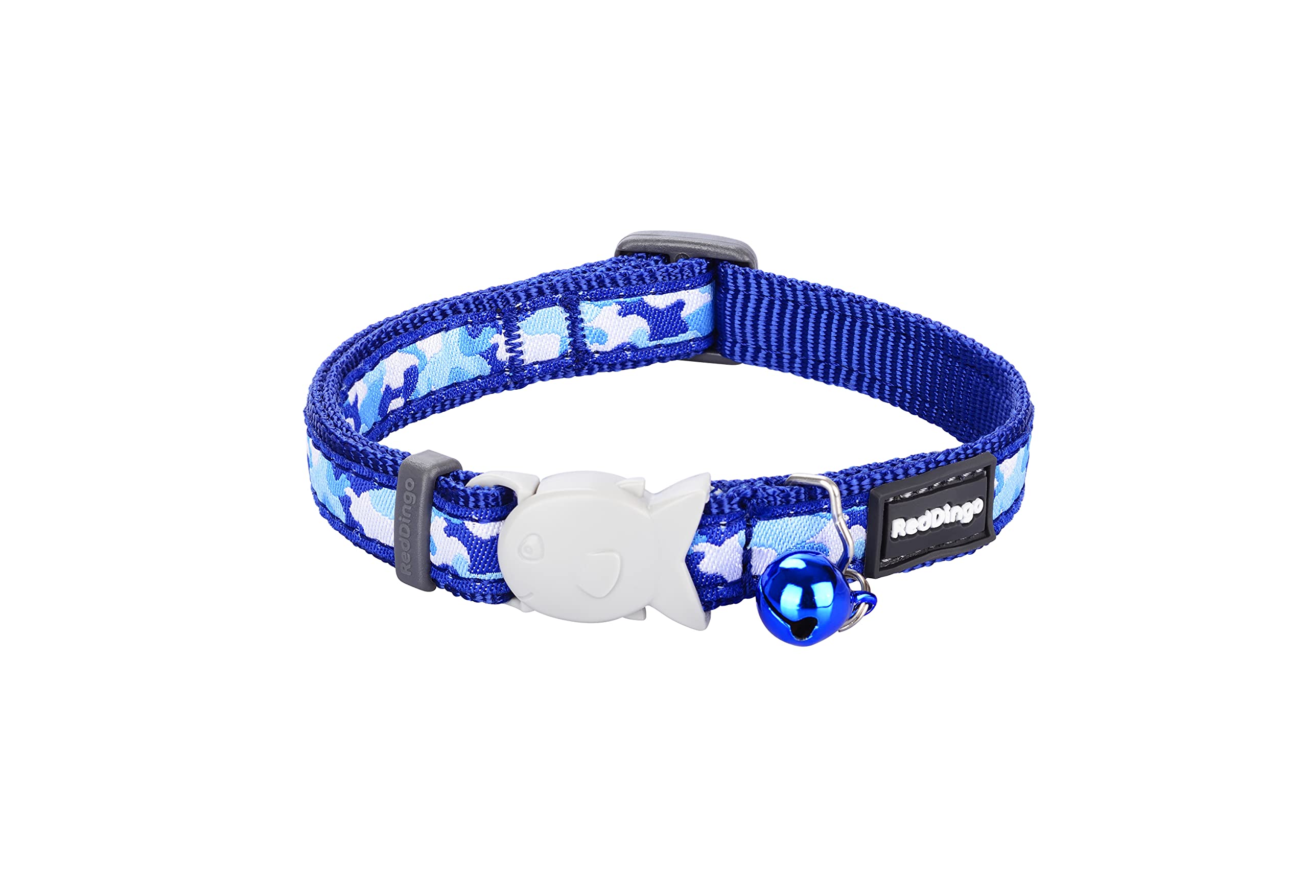 Camouflage Dark Blue 12mm Cat Collar