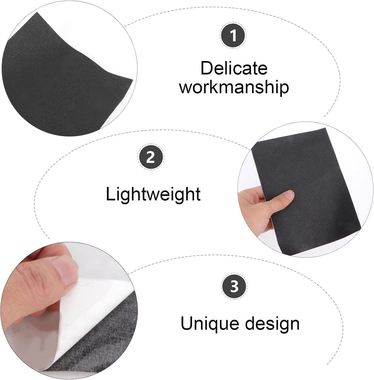 Toddmomy Non-Slip Self Adhesive Cuttable Furniture Pads, Thin Black Anti Skid Pads Rubber Sheet, 5x7 inch Anti Skid Rubber Floor Protectors for Staircase, Steps