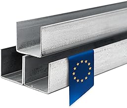Stahl-Shop24 - Stahl verzinkt Bordwandprofil U-Profil, DIN 50976, Stahlprofil, Einfassprofil, U-Profil Stahl, U-Stahl, U-Eisen - Werkstoff: S235JR, Länge:2000 mm, Abmessung:28x28x1.5 mm