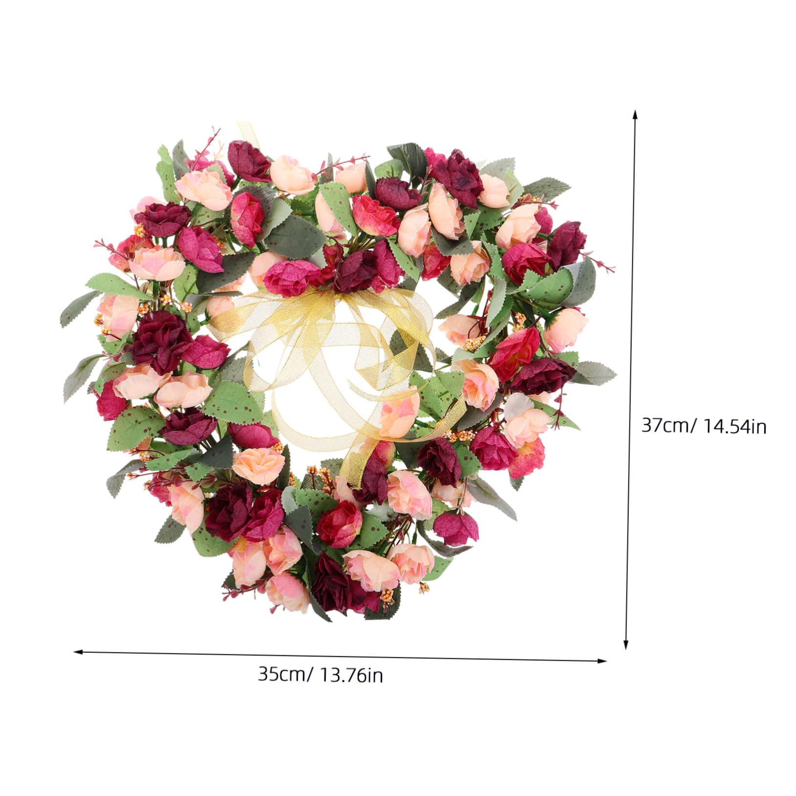 Balacoo Guirnalda Floral Corazón Rústica con Verdes Guirnalda para Decoración de Bodas Fiestas y Puertas Artificial para Eventos Festivos y Hogar