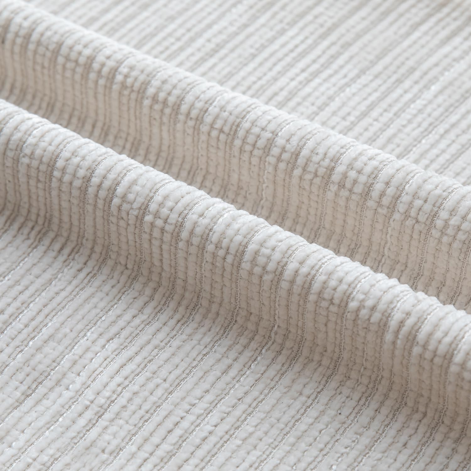 Mandioo Federa per cuscino in ciniglia testurizzata, 70 x 90 cm, beige e bianco, confezione da 2 federe decorative per divano, soggiorno, camera da letto, casa colonica