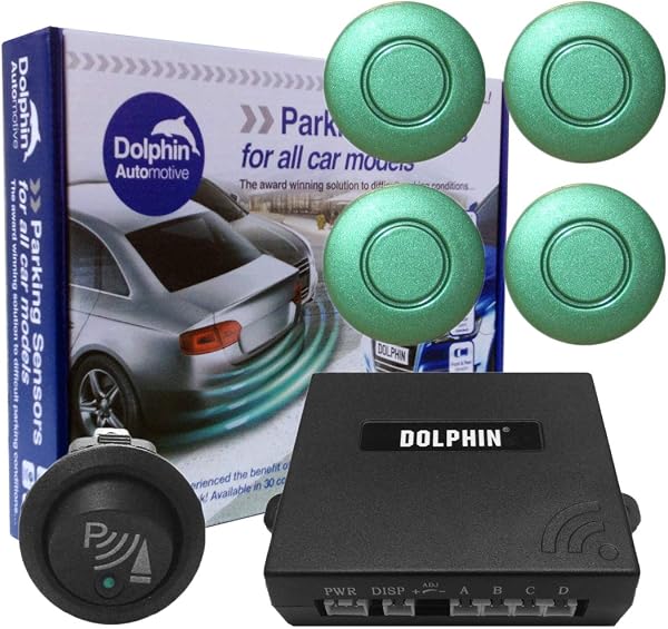 Dolphin Automotive Car Van Front Parking Sensors With Longer 6m Leads and Parking Switch in 32 Coloured Options UK (White) - 5