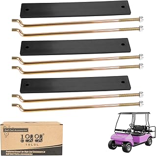 10L0L Battery Hold Down Plate Kit for Club Car DS and Carryall Electric 1998-2005 Golf Cart, Includes Rods & Nuts, OEM# 1013683 101090801