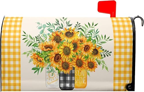 Miniatura 200 de Funda para buzón de águila calva con bandera estadounidense, tamaño estándar, 18 x 21 pulgadas, patriótica, impermeable, para buzón de correo