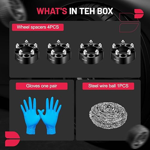 Miniatura 2 de BDFHYK Espaciadores de rueda de 0.197 x 4.500 in de grosor compatibles con Jeep Cherokee TJ XJ KJ KK ZJ Explorer Edge, adaptadores de rueda forjados