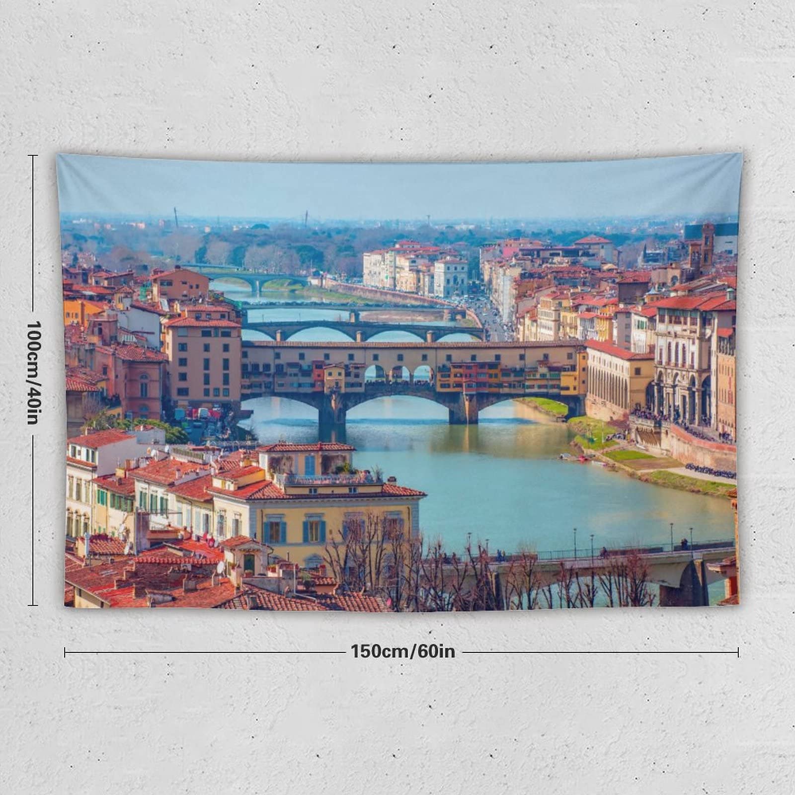Amazon.com: Landscape Tapestry Ponte Vecchio on The Arno River in