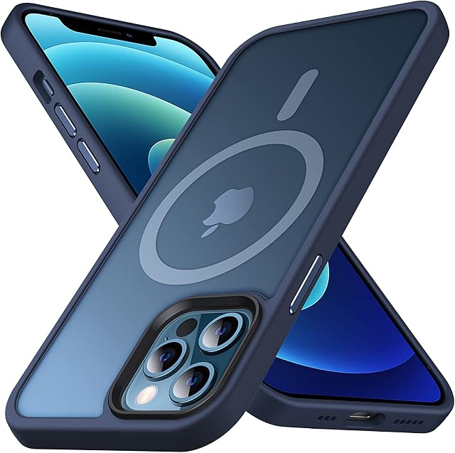 Anqrp Designed for iPhone 12/ iPhone 12 Pro Magnetic Case, [Support Magsafe] Super Soft Silicone Slim Phone Case Cover Compatible with iPhone 12/ iPhone 12 Pro 6.1", Blue
