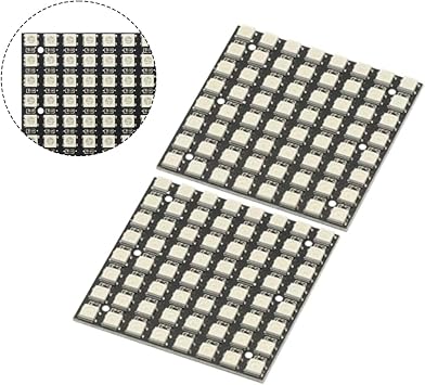 4-Pack 64-Bit for WS2812B LED for MATRIX Panel 5050 RGB Full Color 65x65cm 5V Digital Control for Arduino DIY Electronics Projects