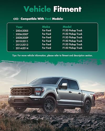 Miniatura 7 de SCITOO - Espejos retrovisores laterales eléctricos para camioneta Ford F-150 modelos 2004 a 2014, con calefacción y direccionales