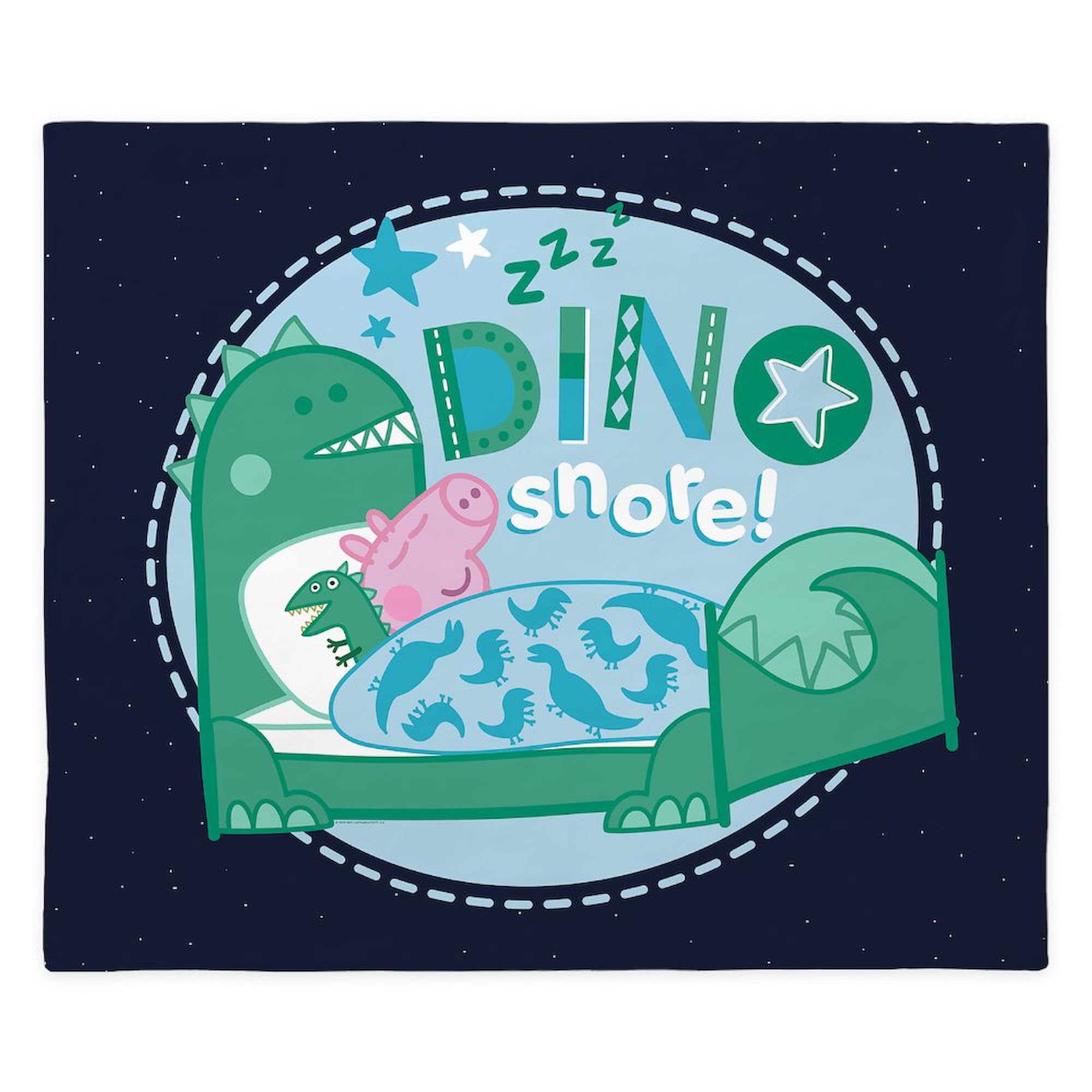 CafePress Peppa Pig: Dino Snore King Duvet Cover, Printed Comforter Cover, Unique Bedding