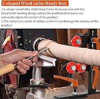 Vista 3 de Soporte constante para torno de madera, soporte constante para carpintería en forma de L, soporte de herramientas de torno, herramientas de torno