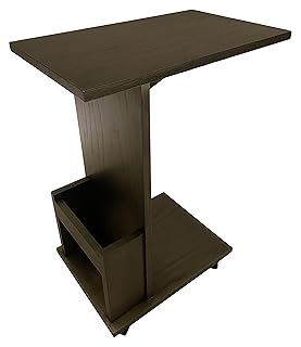 Home2Go Movable Side Table with Wheels - Brown