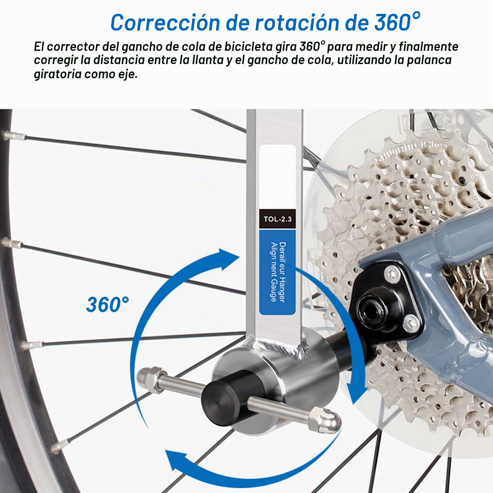 Herramienta de alineación del Gancho de la Cola de la Bicicleta, Indicador de Alineación de Suspensión de Cambio para Bicicleta de Montaña
