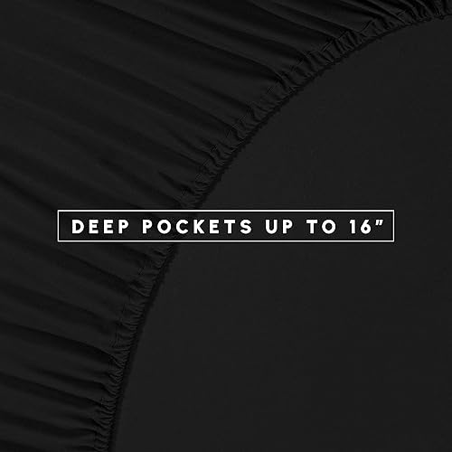 Miniatura 6 de Set de colchas Elegant Comfort de 8 piezas de seda suave a rayas dobby resistentes a las arrugas (el paquete incluye set de 4 sábanas, 1 colcha, 1