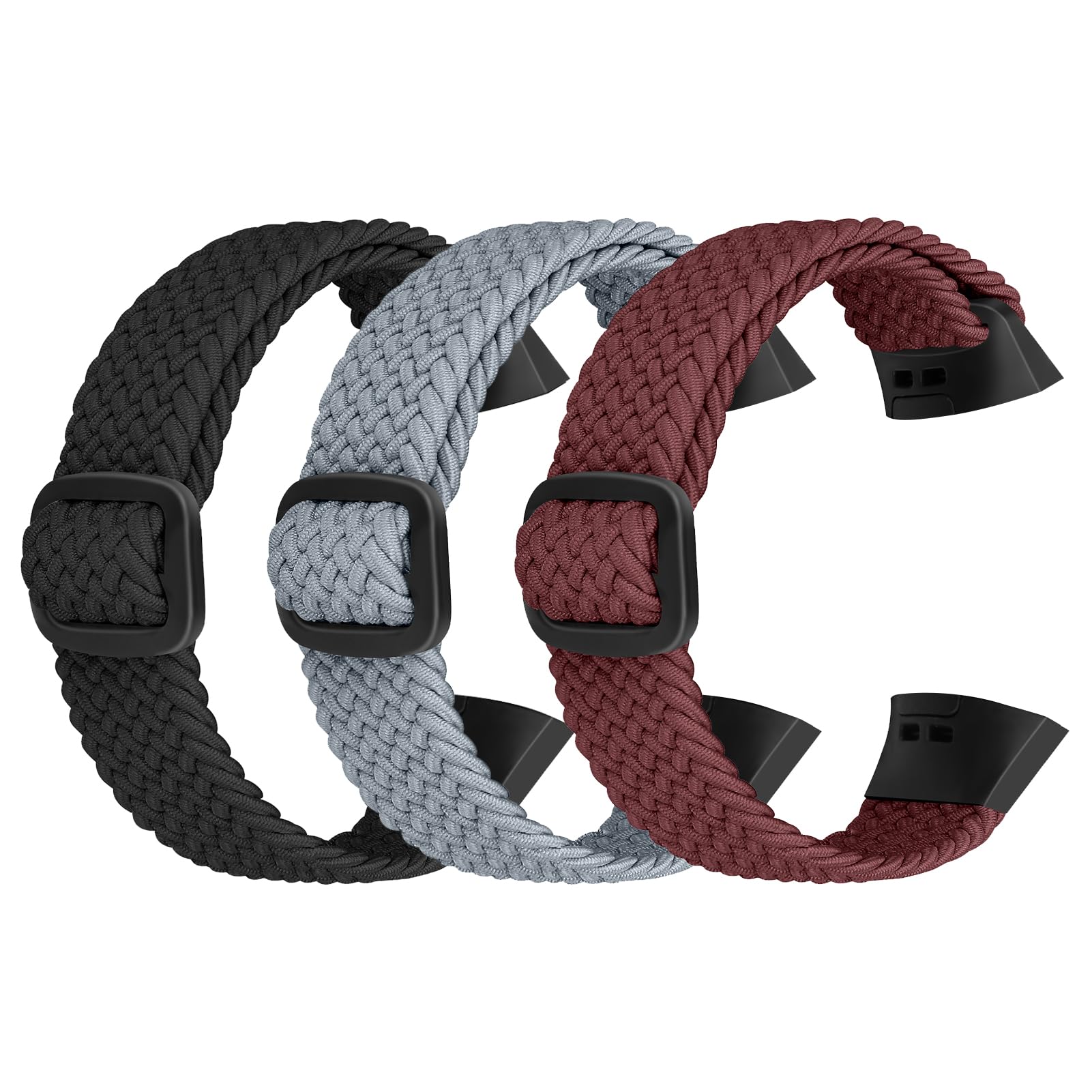 Ecogbd Elastic Nylon Replacement Strap Compatible with Fitbit Charge 4/Charge 3/Charge 4 SE/Charge 3 SE, Soft Fabric Adjustable Breathable Sport Wristband for Women Men