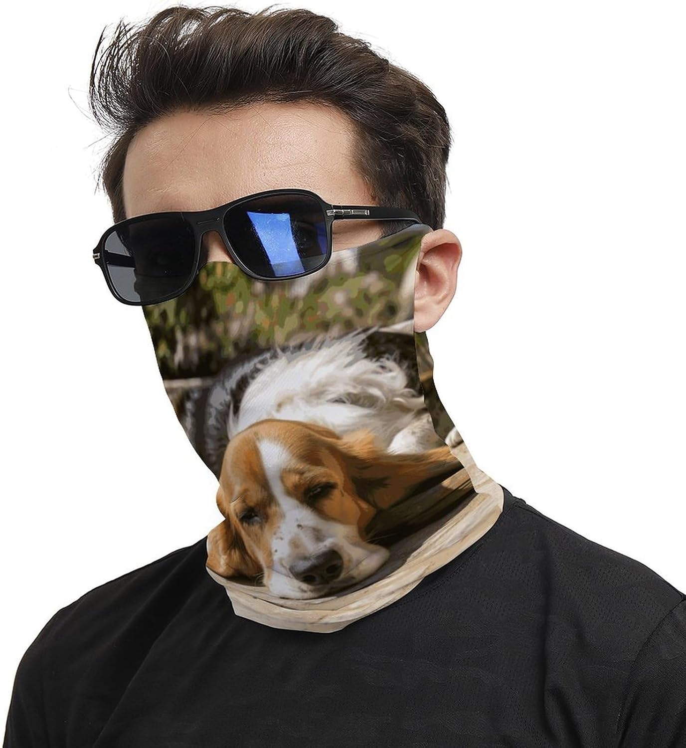 Resting Dog Neck Gaiter for Men & Women,Cooling Neck Gaiter with Dustproof Breathable,Face Cover As Headwear,Bandana,Neck Gaiters,Head Wraps,Headbands