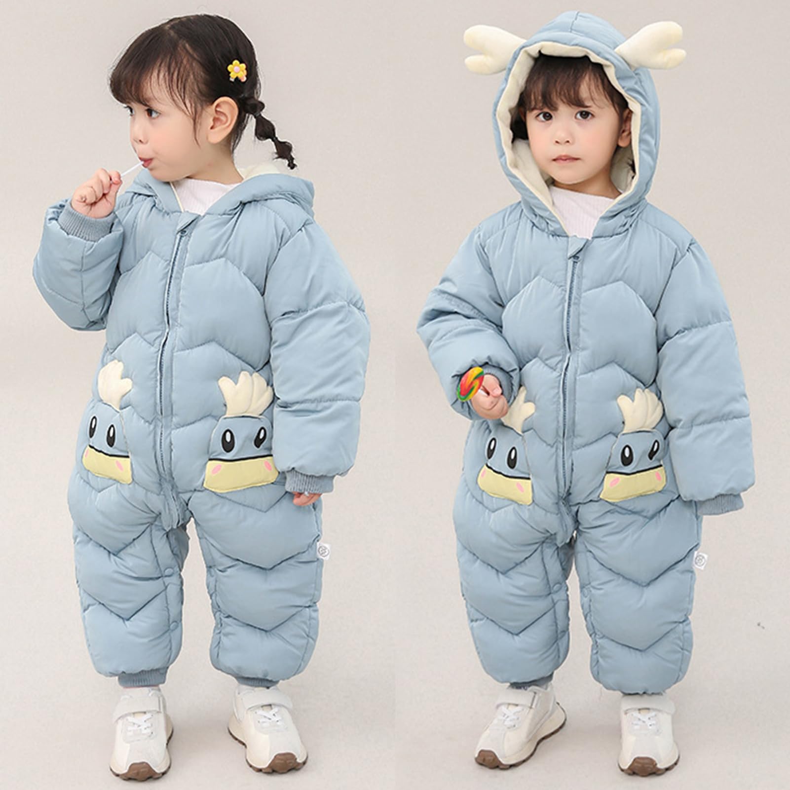 Tute da Neve Neonato Pagliaccetto con Cappuccio Bambini Bambine Tuta Inverno Tuta de Sci Ragazza Ragazzi