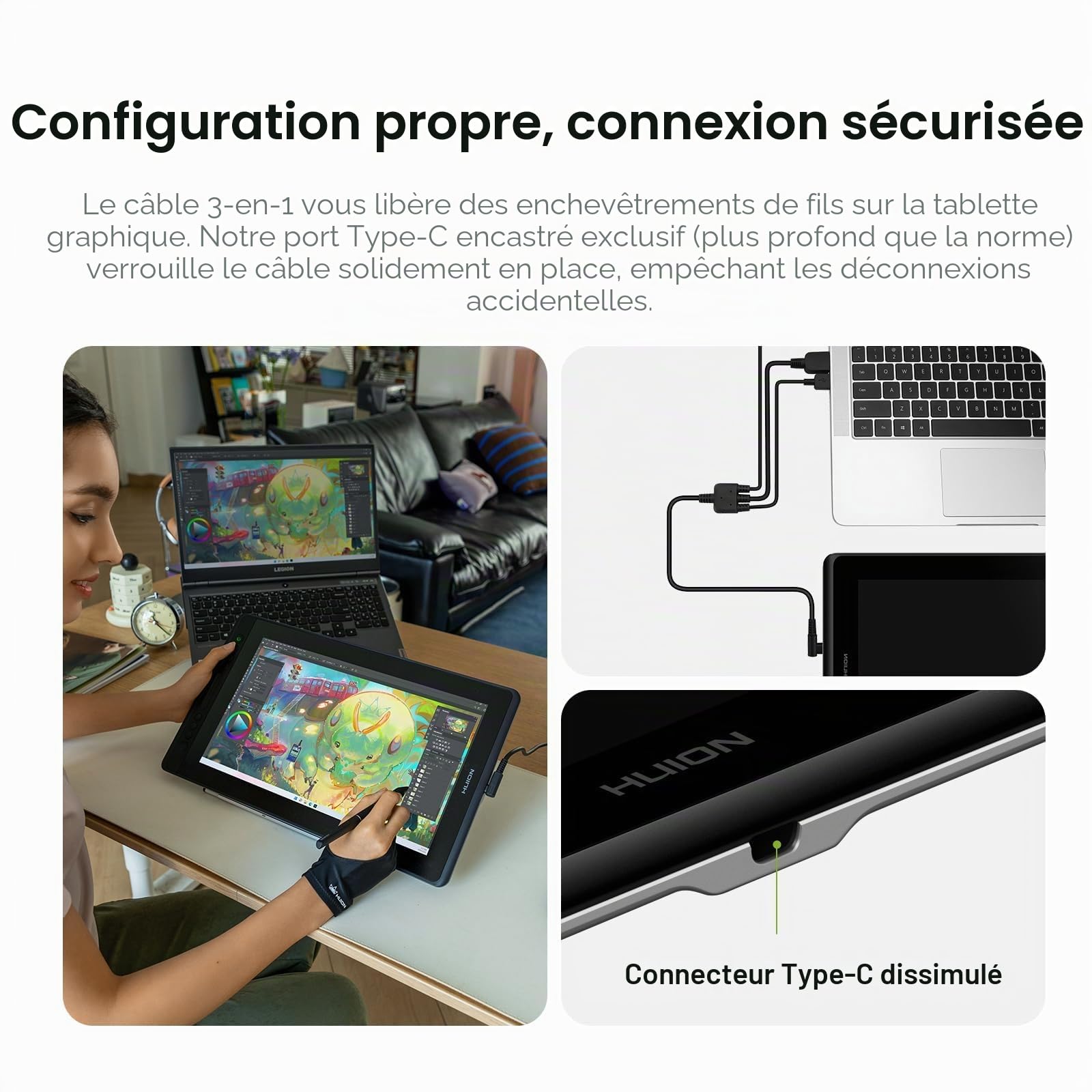HUION Kamvas Pro 16 V2 Tablette Graphique avec Écran, 15,6 Pouces | 15,6 Pouces,384 Niveaux,PenTech 4.0,Ecran Entièrement Laminé,Stylet sans Pile,Bande Tactile,Compatible Windows Mac