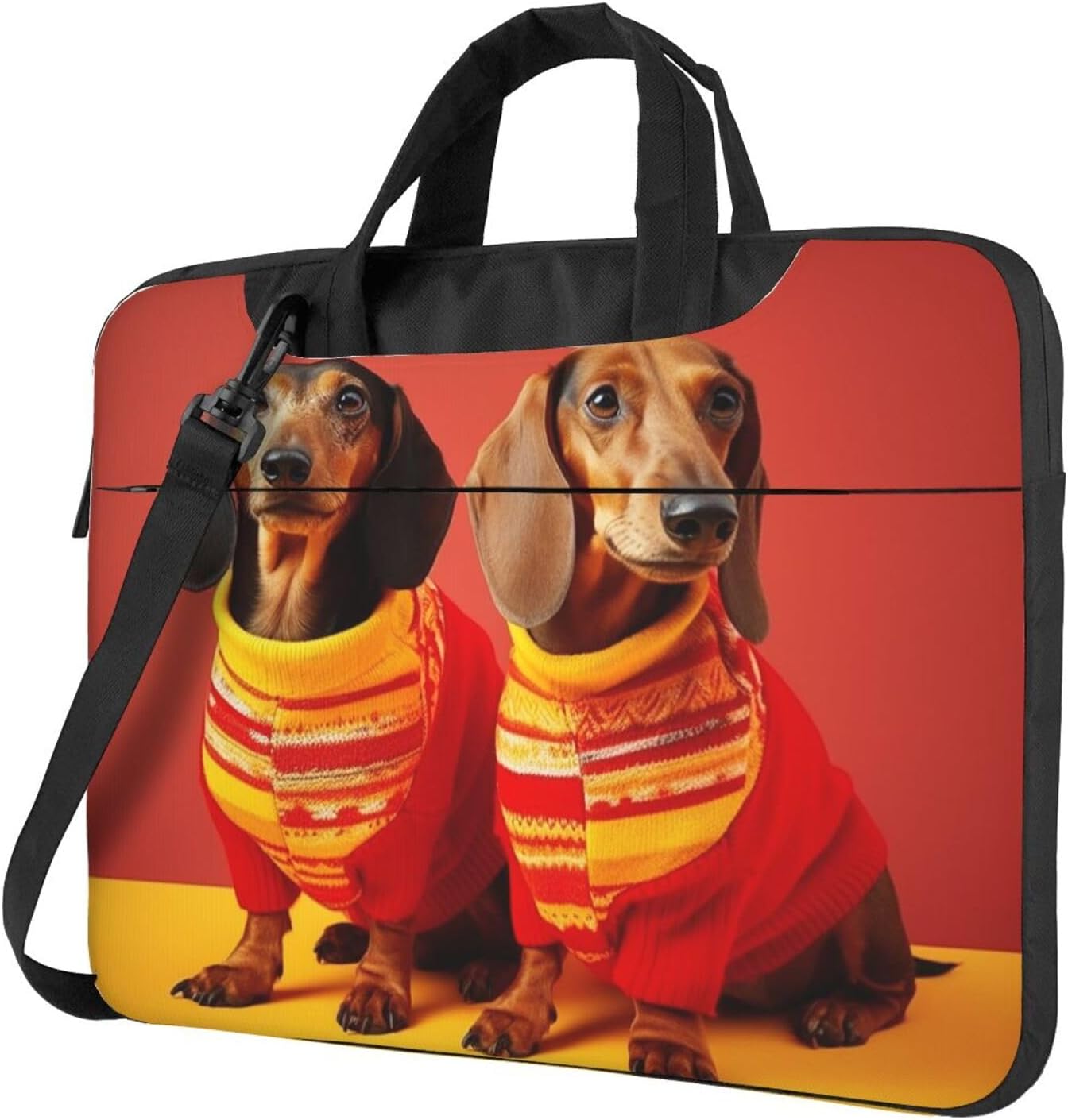 Laptop Bag Cute dachshund Messenger Shoulder Bag for Laptop or Tablet Carrying Case