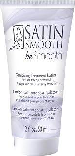 SATIN SMOOTH beSmooth After Wax Lotion – Post Wax Care Hair Removal & Ingrown Hair Prevention, Moisturizer for Silky Smooth Finish, 2 fl oz