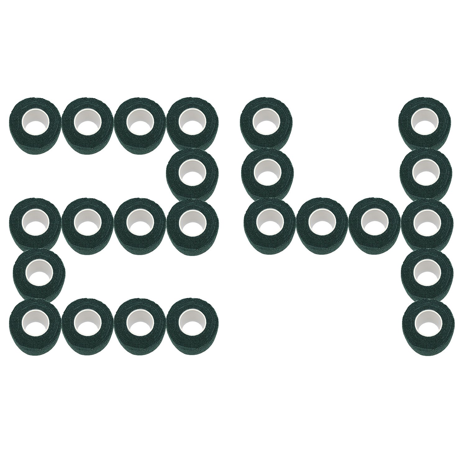 STpro Crepe Bandage Roll Elastic Bandage Cohesive Bandages 5cm x 24 rolls Dark Green Waterproof Bandage Vet Wrap Vets Tape Support Bandage Self Adhesive Bandage — image 1