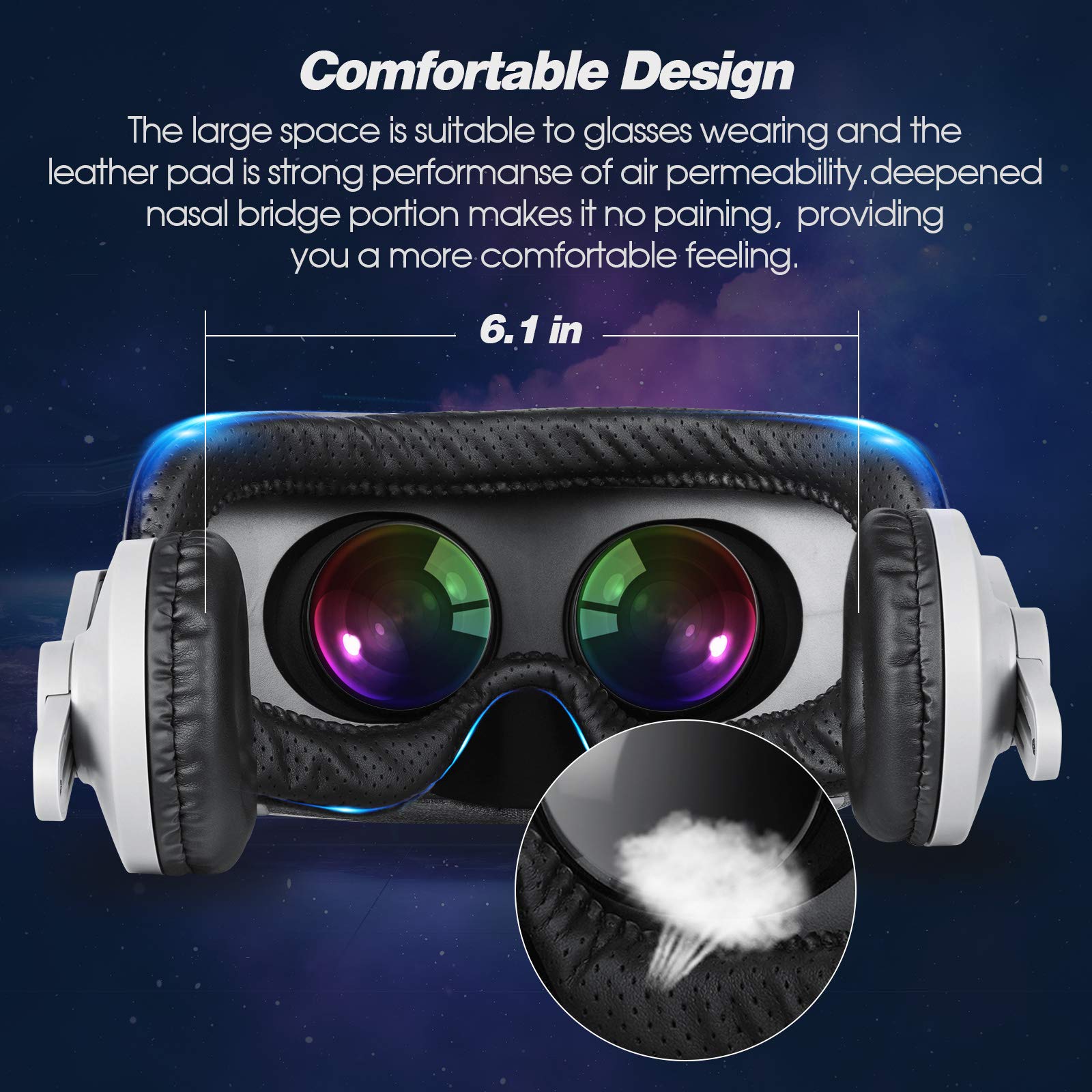 Amazon | HAMSWAN 3D VRヘッドセット スマート3Dバーチャルリアリティ 