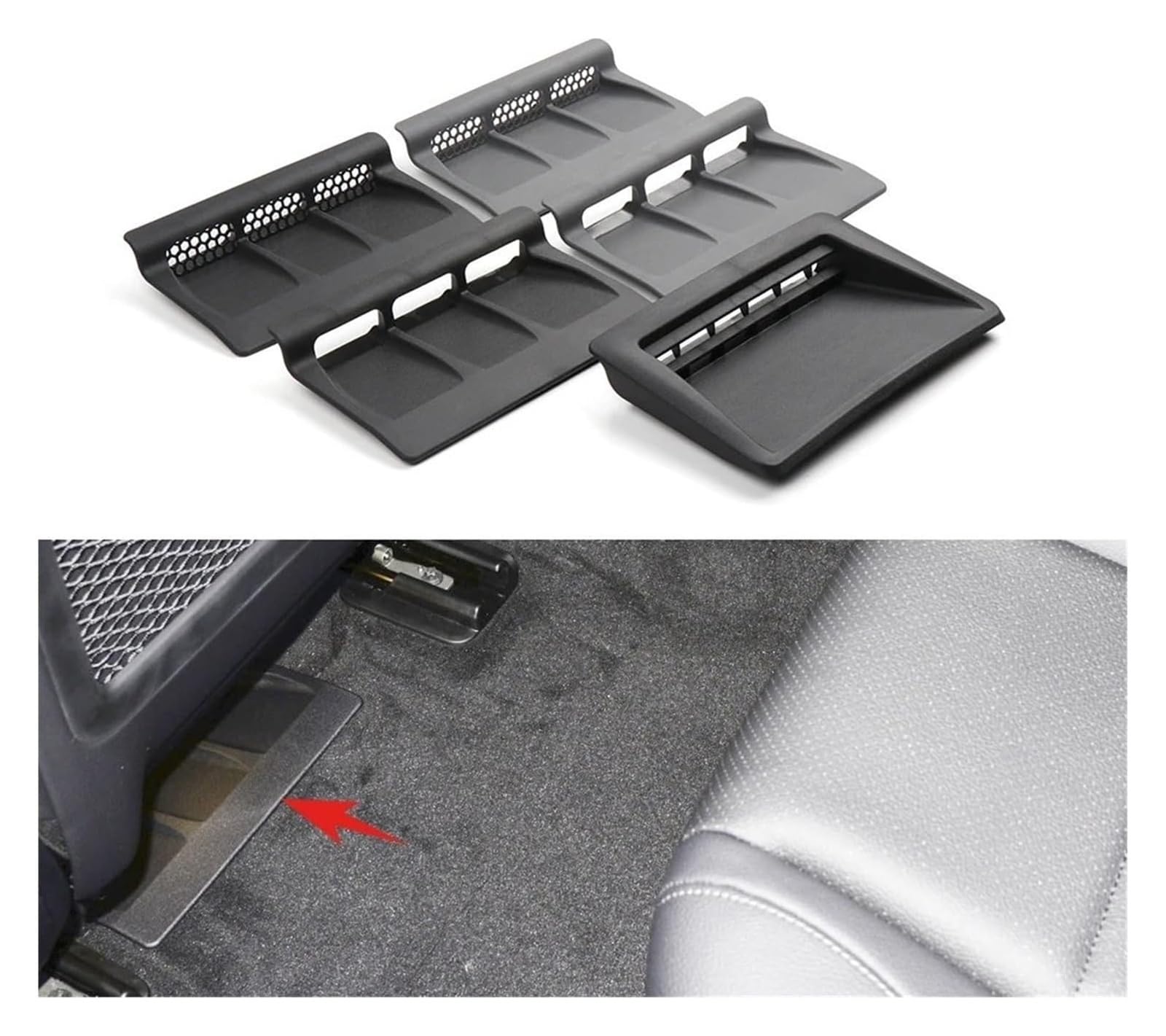 Déflecteur Ventilation Pour GLE 400/450 GLS 580/350 (W167) 2020-2024 Sortie D'air Sous Le Siège Avant(Model A Gray)
