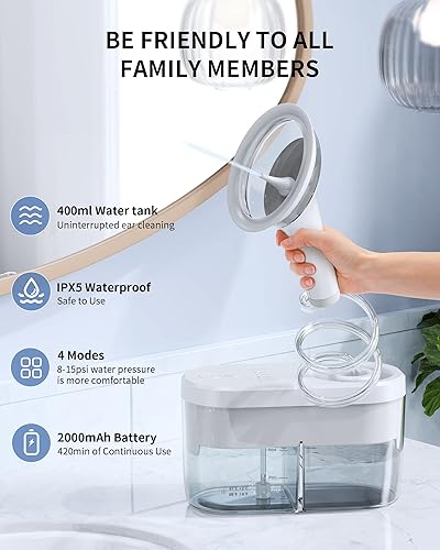 Miniatura 4 de Cámara con herramienta de eliminación de cera de oído Sistema de enjuague de riego de oídos elegible por FSAHSA y limpiador de oídos con cámara